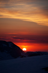 Image showing Beautiful sunrise in mountains
