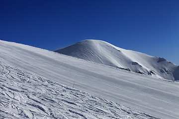 Image showing Ski slope and blue sky