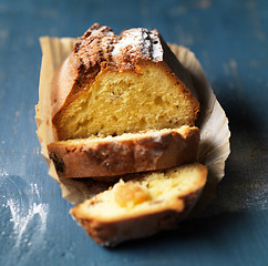 Image showing freshly baked sweet bread with dried fruits