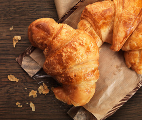 Image showing freshly baked croissant