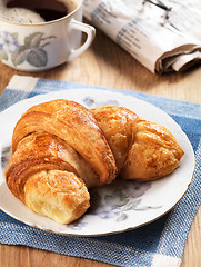 Image showing freshly baked croissant