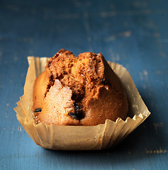 Image showing freshly baked sweet bread with dried fruits