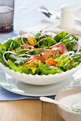 Image showing Smoked salmon salad