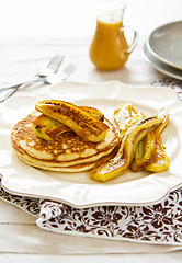 Image showing Pancake with banana