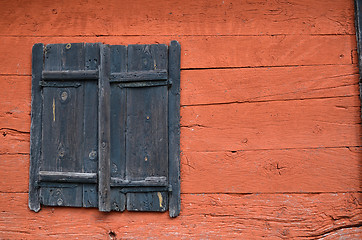 Image showing Black old doors