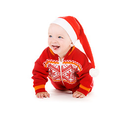 Image showing santa helper baby