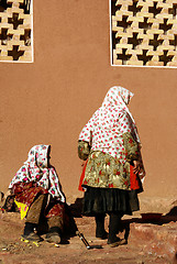 Image showing Two old women on the street