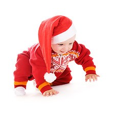 Image showing santa helper baby