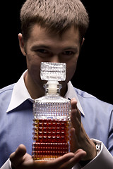 Image showing man with a bottle