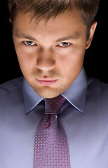 Image showing dark businessman portrait