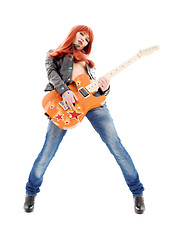 Image showing guitar babe