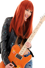 Image showing guitar babe