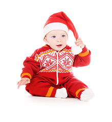 Image showing santa helper baby