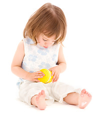 Image showing little girl with modelling foam