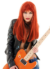 Image showing guitar babe