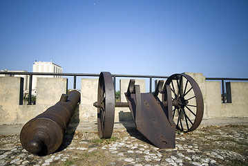 Image showing santo domingo dominican republic cannons on las damas