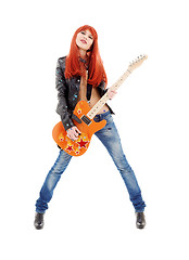 Image showing guitar babe