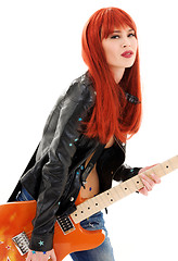 Image showing guitar babe