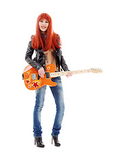 Image showing guitar babe