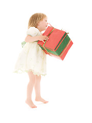 Image showing girl with gift box