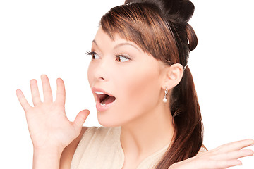 Image showing surprised woman face