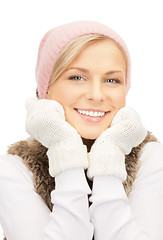 Image showing beautiful woman in winter hat