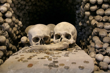 Image showing Skulls in a memorial