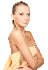 Image showing lovely woman in towel