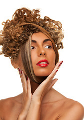 Image showing lovely woman with fasionable hair