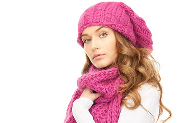 Image showing beautiful woman in winter hat