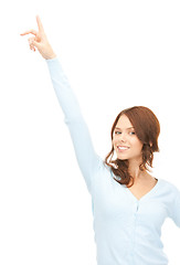 Image showing businesswoman pointing her finger