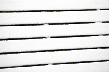 Image showing Snow bench