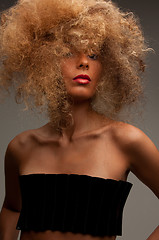 Image showing lovely woman with fasionable hair