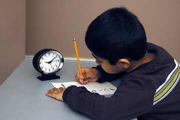 Image showing Taking a test