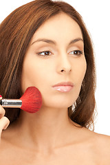 Image showing lovely woman with brush