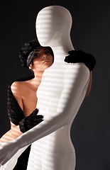 Image showing woman with mannequin