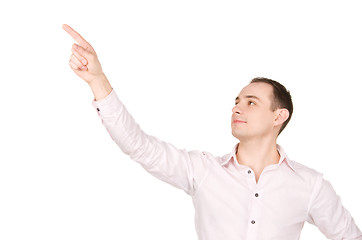 Image showing businessman pointing his finger