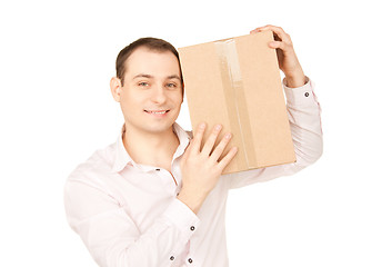 Image showing businessman with parcel