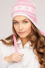 Image showing beautiful woman in winter hat