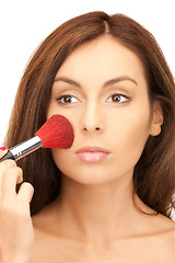 Image showing lovely woman with brush