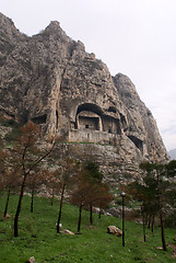 Image showing Grass, trees and royal tomb