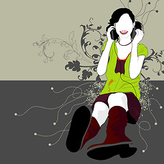 Image showing music girl