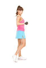 Image showing fitness instructor with jump rope