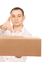 Image showing businessman with parcel