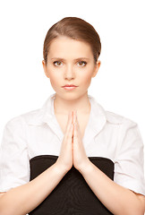 Image showing praying teenage girl