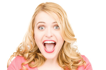 Image showing surprised woman face