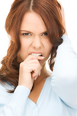 Image showing unhappy woman