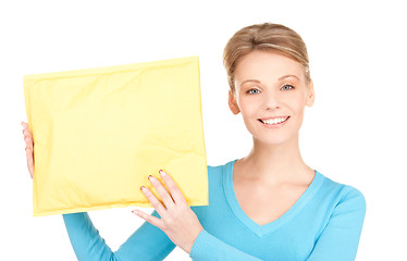 Image showing businesswoman with parcel