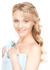 Image showing lovely woman in towel