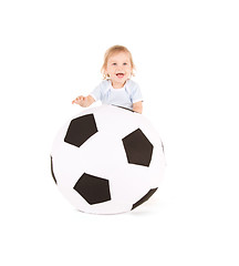 Image showing baby boy with soccer ball